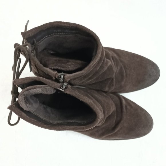 ๐ค Size 38 - Bos. & Co. Brown Suede MARLOW Zip up Boots ๐ค - Picture 5 of 13